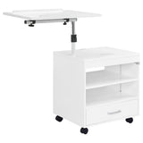 Lerma 1-Drawer Adjustable Tray Top Nightstand with Speaker White High Gloss — product image 7