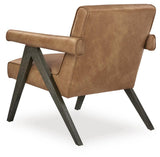 Goda Caramel Accent Chair — back view