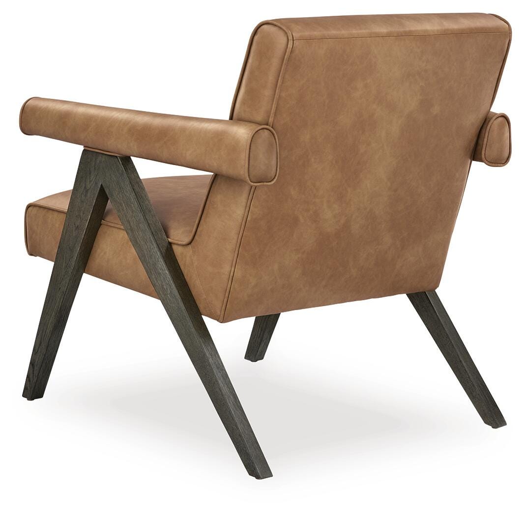 Goda Caramel Accent Chair — back view