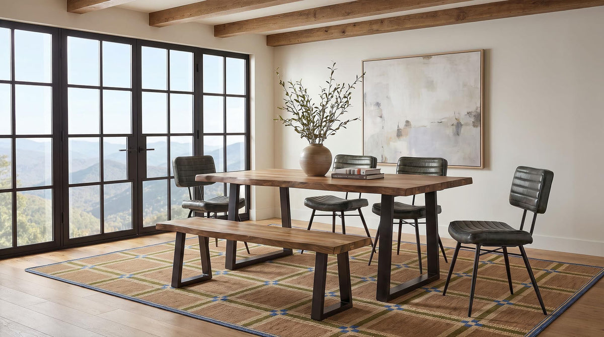 Selwyn 80-inch Live Edge Solid Wood Dining Table Light Sheesham — product image 8