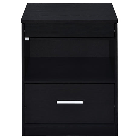 Fabre Black Ash 1-Drawer Extendable Top Nightstand — product image 4