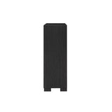 Bellante Black Modern Contemporary Solid Wood And Veneers Bookcase Storage LED Bedroom Set - Ella Furniture