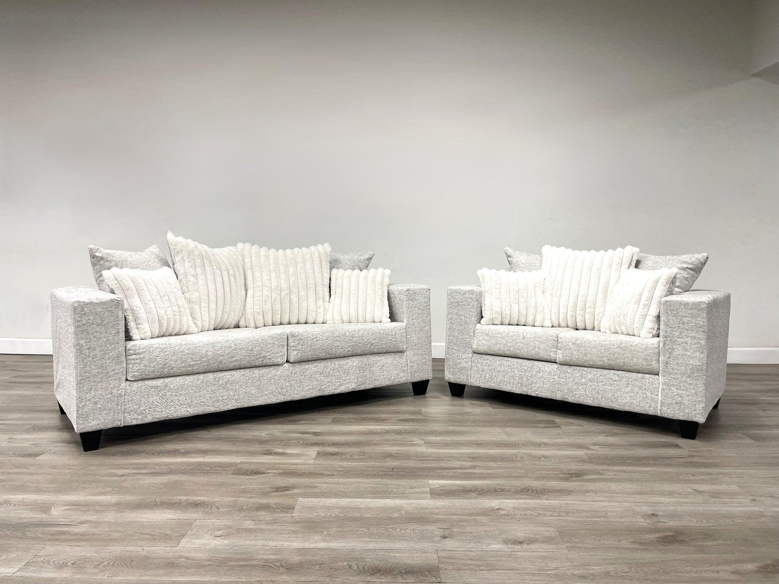 410-2Pc-cream Sofa And Loveseat Set - Ella Furniture