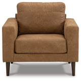 Telora Caramel Microfiber Chair - Ella Furniture
