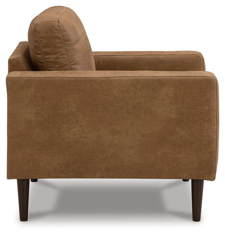 Telora Caramel Microfiber Chair - Ella Furniture