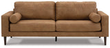Telora Caramel Microfiber Sofa - Ella Furniture