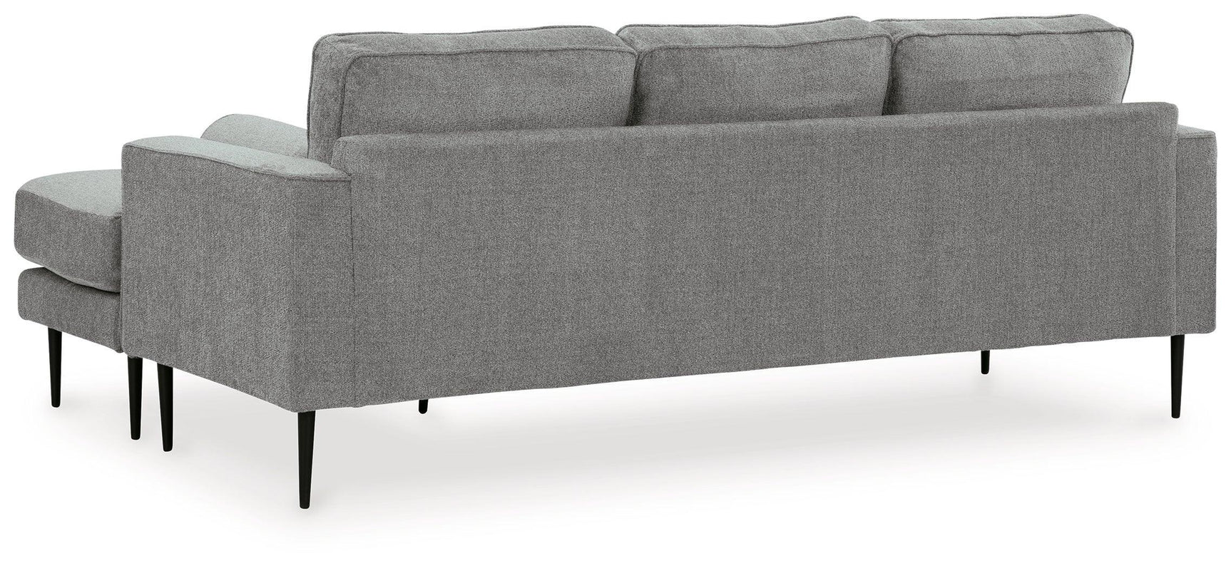 Hazela Charcoal Chenille Sofa Chaise - Ella Furniture