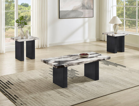 Vega 3-Piece Faux Marble Coffee Table Set from Ella Furniture
