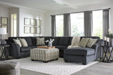 Eltmann Slate Chenille 4-Piece Sectional With Chaise 41303S8 - Ella Furniture