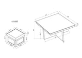Marta Coffee Table with 4 Storage Ottomans view 5