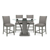 Bellatrix Gray Round Counter Height Chair