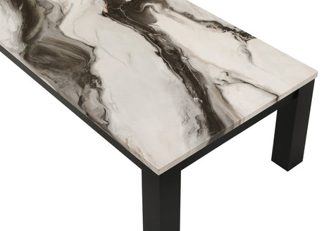Ivy 3-Piece Faux Marble Brown Coffee Table Set view 5
