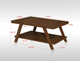 Samhorn Brown Finish Modern 3-Piece Coffee Table Set, Angled Legs - Ella Furniture