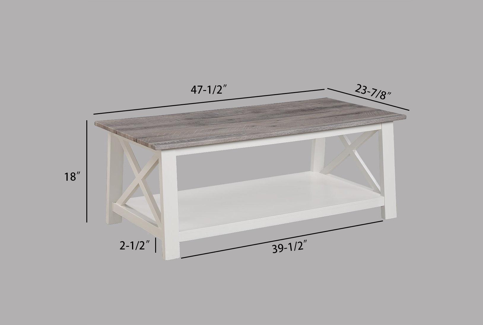 Thelma Beige Gray Coffee Table Set