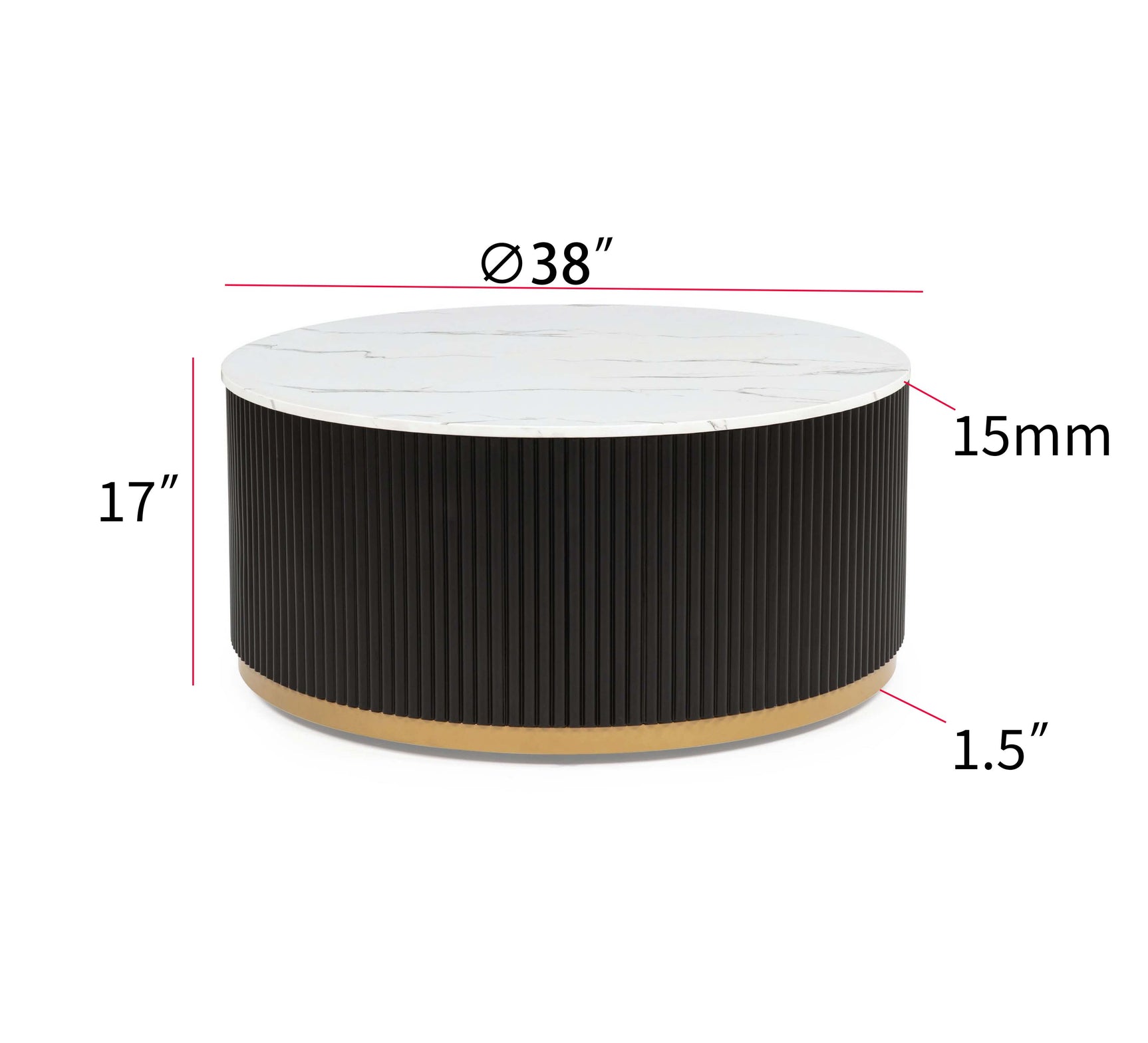 Kara Black Coffee Table Set