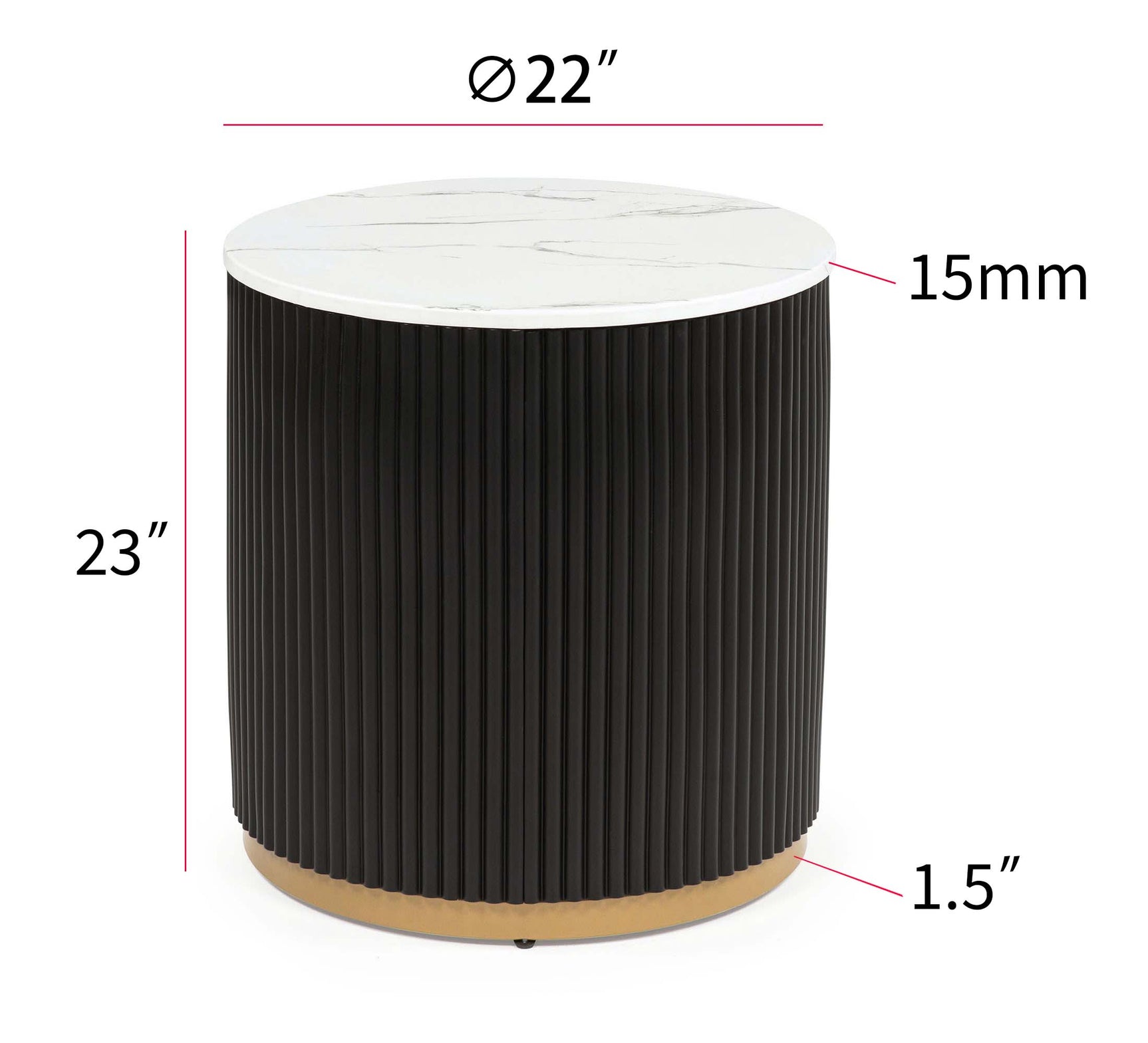 Kara Black Coffee Table Set