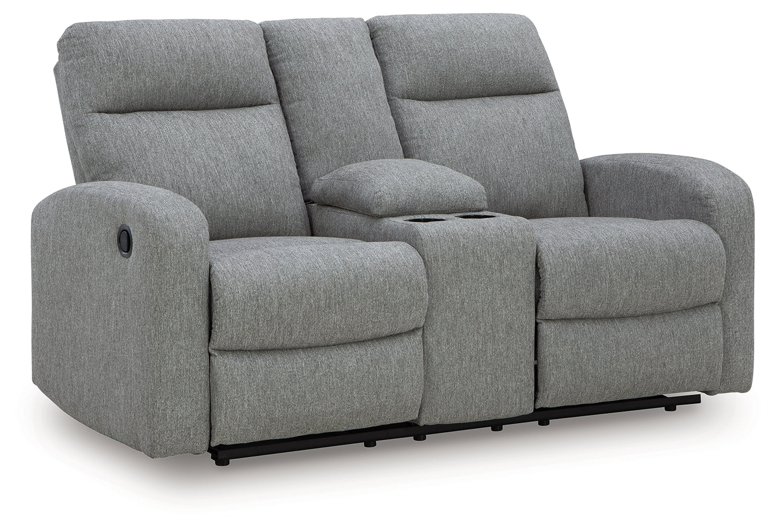 Gauntlet Sterling Chenille Reclining Loveseat with Console