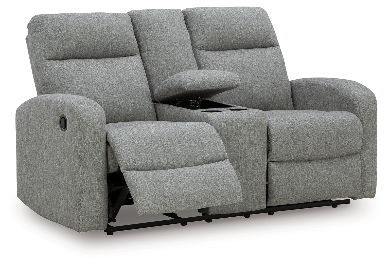 Gauntlet Sterling Chenille Reclining Loveseat with Console