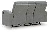 Gauntlet Sterling Chenille Reclining Loveseat with Console