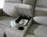 Gauntlet Sterling Chenille Reclining Loveseat with Console