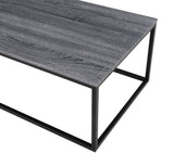 Adola Gray Modern Contemporary Solid Wood And Veneers, Metal 3-Pk Nesting Coffee Table - Ella Furniture