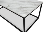 Adola Marble White Modern 3-Piece Coffee Nesting Table Set - Ella Furniture