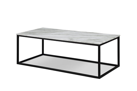 Adola Marble White Modern 3-Piece Coffee Nesting Table Set - Ella Furniture