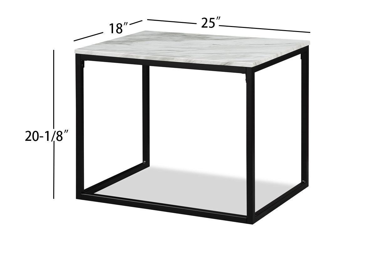 Adola Marble White Modern 3-Piece Coffee Nesting Table Set - Ella Furniture