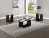 Adea 3-Piece Brown Faux Marble Coffee Table Set from Ella Furniture