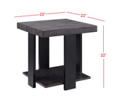 Randy Dark-Gray Modern Aesthetic 3-Piece Occasional Coffee Table Set - Ella Furniture