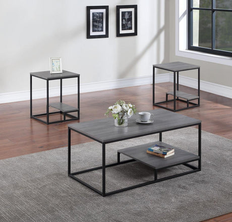 Macon Modern And Sleek Design With Clean Line -Piece Coffee Table Set - Ella Furniture