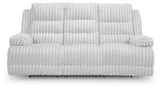 Rhines Falls Alloy Velvet Power Reclining Sofa with Drop Down Table