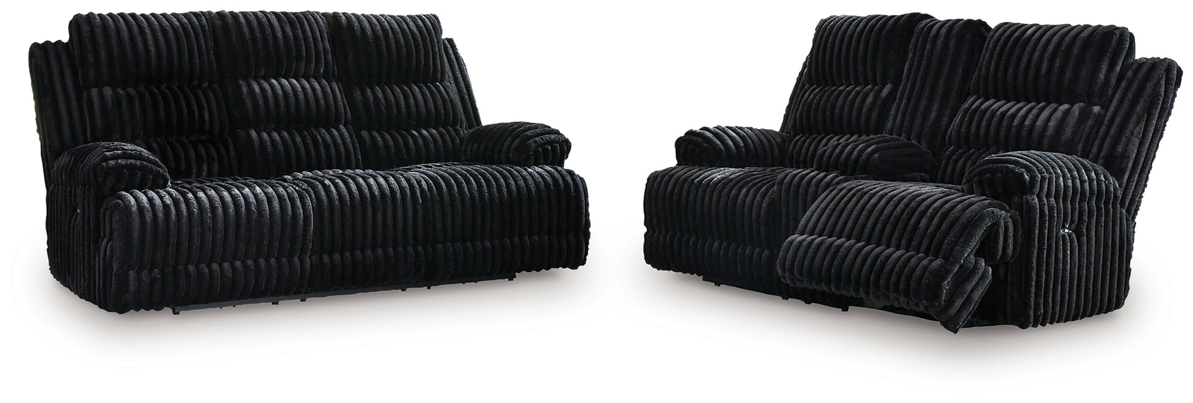 Rhine Onyx Falls Sofa and Loveseat