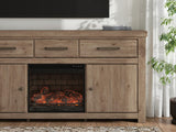 Garistyn Brown 73" TV Stand with Electric Fireplace — product image 4