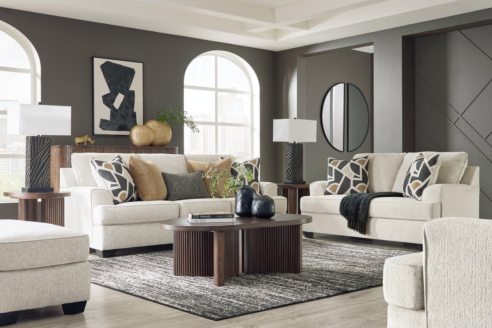 Heartcort Quartz Sofa, Loveseat, Chair and Ottoman