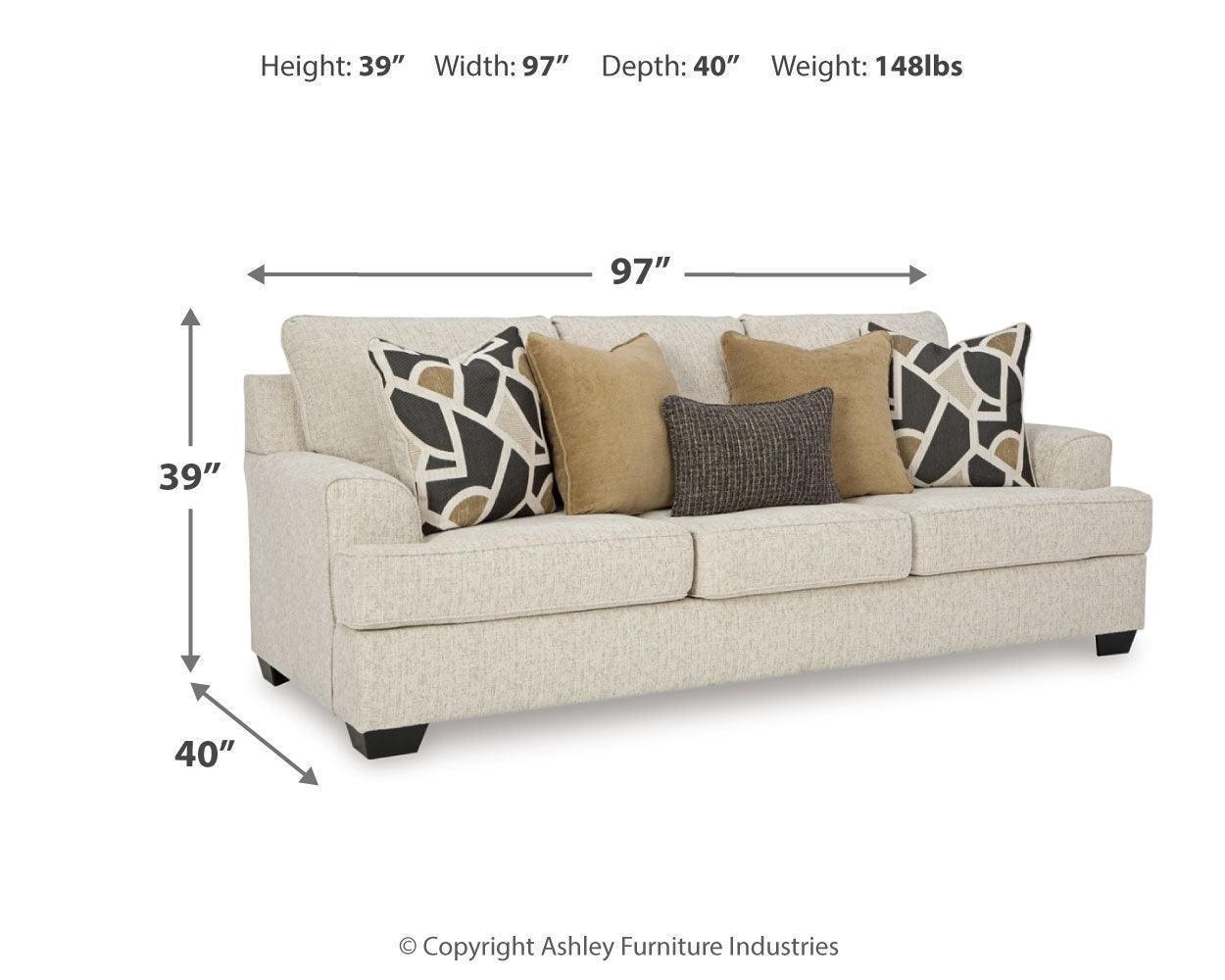 Heartcort Quartz Sofa, Loveseat, Chair and Ottoman