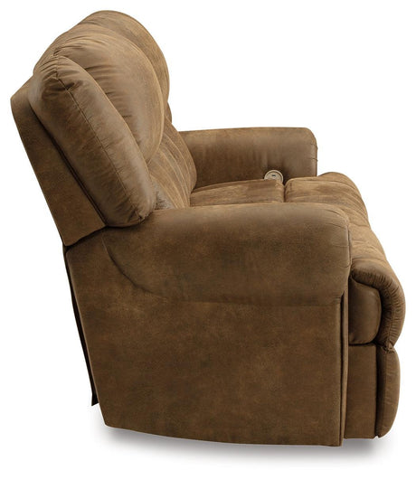 Boothbay Auburn Faux Leather Power Reclining Sofa - Ella Furniture