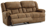 Boothbay Auburn Faux Leather Reclining Sofa - Ella Furniture