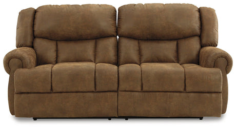 Boothbay Auburn Faux Leather Reclining Sofa - Ella Furniture