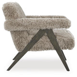 Goda Mocha Accent Chair — side view