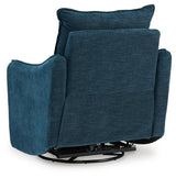 McBurg Navy Microfiber Swivel Power Recliner
