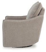 McBurg Taupe Microfiber Swivel Power Recliner