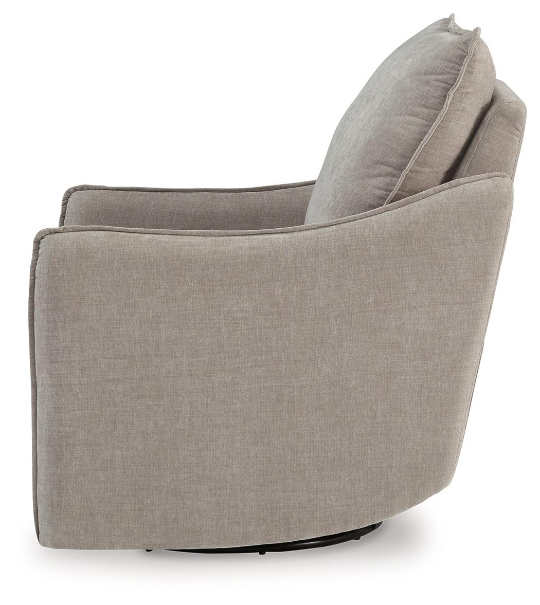 McBurg Taupe Microfiber Swivel Power Recliner