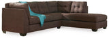 Maier Walnut 2-Piece Sectional With Chaise 45221S2 - Ella Furniture