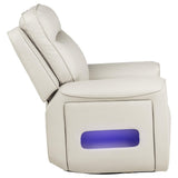 Rojas Dual Power Recliner with Cupholder Storage and LED Lighting Greige — product image 7