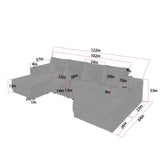 Nuve Black Modular Sectional