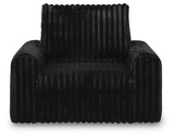 HamlinBay Onyx Chenille Power Gliding Chaise — front view