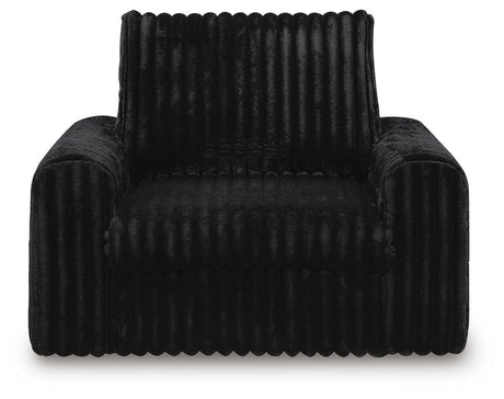 HamlinBay Onyx Chenille Power Gliding Chaise — front view