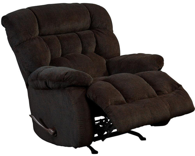 47652-9 Chocolate Rocker Recliner - Ella Furniture