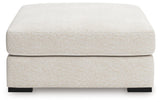 Donelson Creek Vanilla Performance Fabric,Next-Gen Nuvella™,Chenille Oversized Accent Ottoman